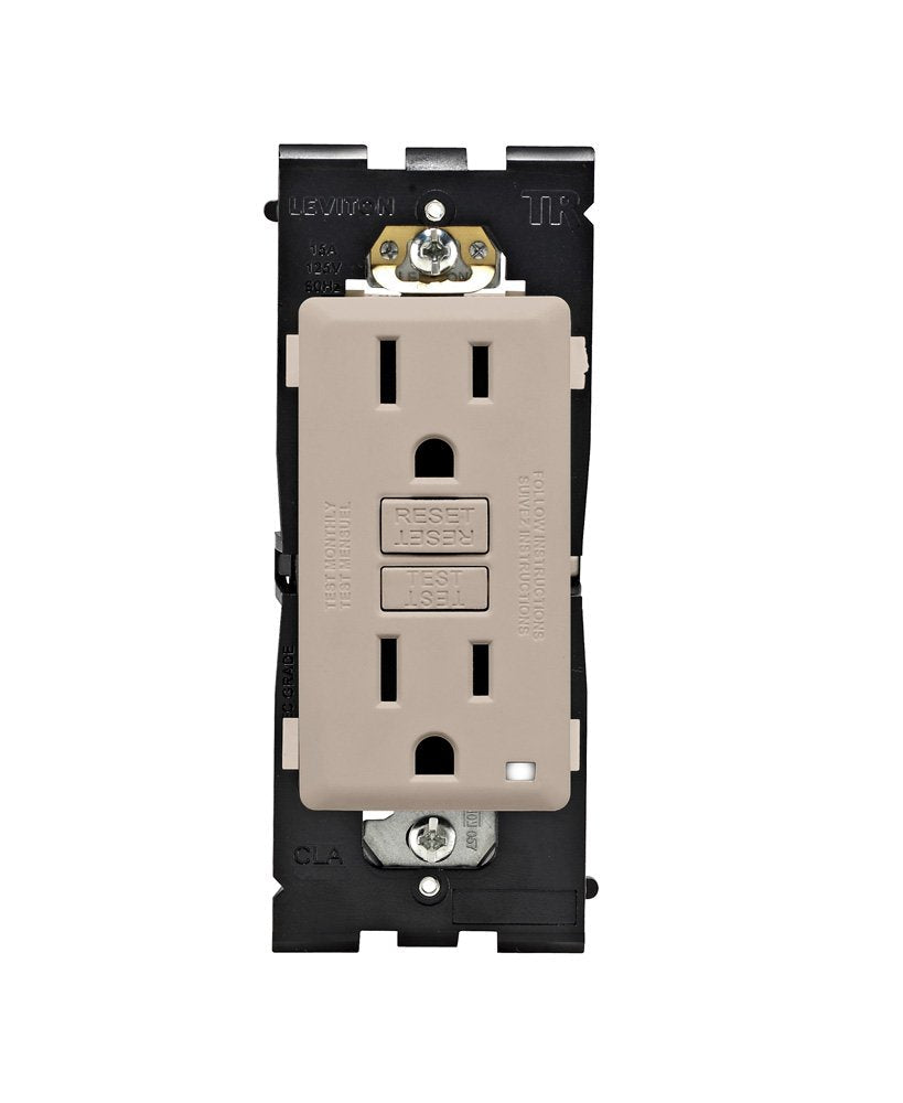 Leviton RGF15-CA Renu Self-Test Tamper-Resistant GFCI Outlet, 15-Amp, Café Latte 15 Amp