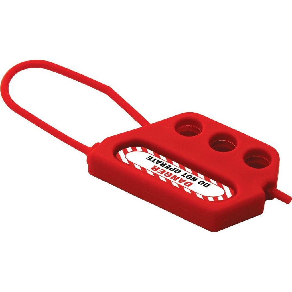 Lockout Safety Supply 7270 3 Hole Flexible Hasp, Red