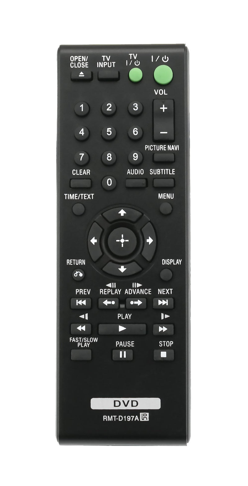 New RMT-D197A RMTD197A Replaced Remote fit for Sony DVD Player DVPSR210P DVP-SR100 DVP-SR120 DVP-SR201P DVP-SR210P DVP-SR210PB DVP-SR310P DVP-SR320 DVP-SR405P DVP-SR510H DVP-SR750HP