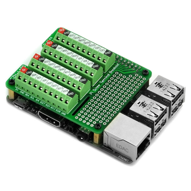 Electronics-Salon Pi Screw Terminal Block Breakout Module, for Raspberry Pi.
