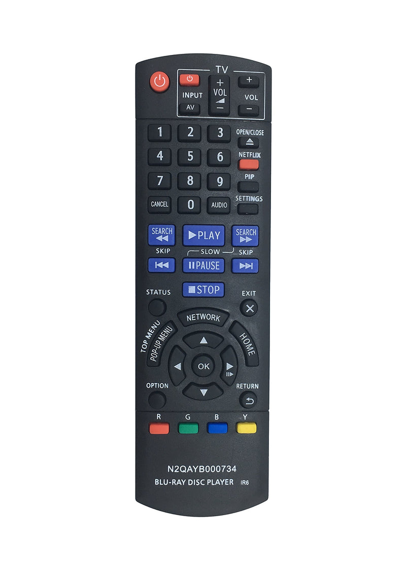N2QAYB000734 Replaced Remote fit for Panasonic Blu-Ray Disc Player DMP-BD77 DMP-BD87 DMP-BD871 DMP-BD875 DMP-DB87P-K DMP-BD87-K DMP-BDT87 DMP-DBS100