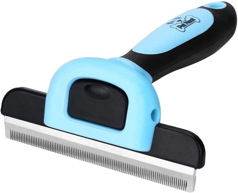 Pet Neat Pet Grooming Brush Effectively Reduces Shedding by Up to 95% Professional Deshedding Tool for Dogs and Cats Blue
