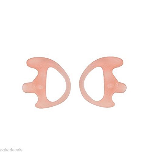 PakedDeals 2 Right Medium Flesh Flexible SEMI Custom Ear Mold Insert Rubber Gel EARPIECE Police Patrol Duty Gear
