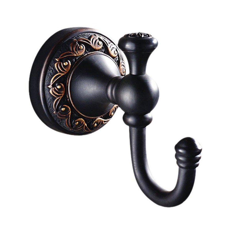 Leyden Hooks in Oil Rubbed Bronze, Brass Towel Robe Hooks Antique for Bathroom Cloakroom Kitchen ORB