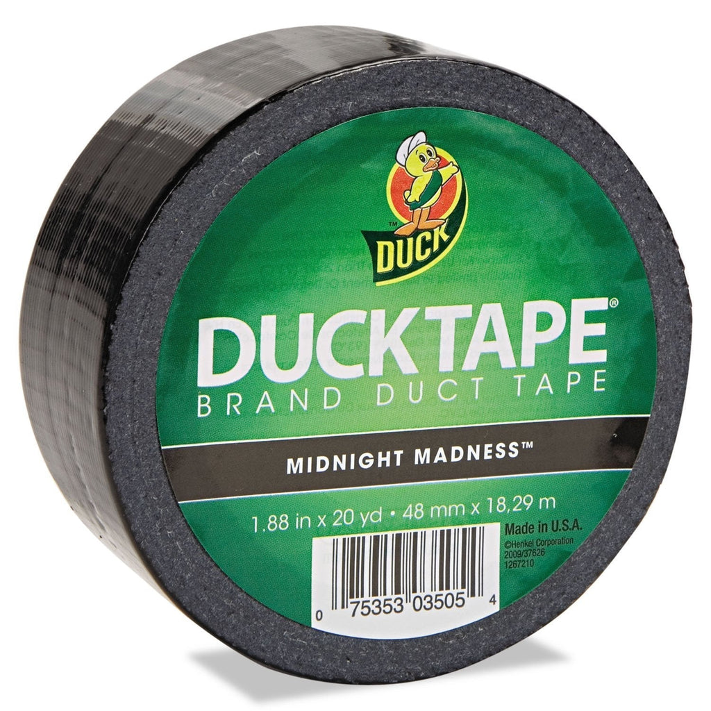 Duck 1265013 Colored Duct Tape 9 mil 1.88-Inch x 20 yds 3-Inch Core Black