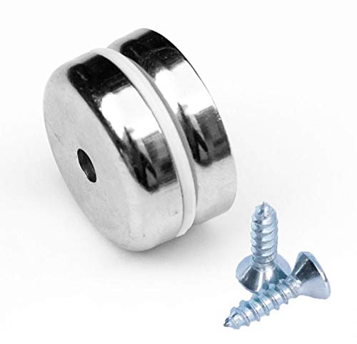 2Pc Neodymium Cup Magnets 90 lbs Pull 1.26" Dia Screw Included