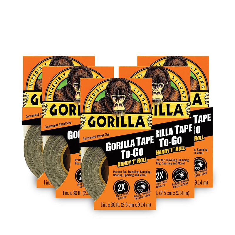 Gorilla Tape, Extra-Thick, All-Weather Duct Tape, 1" x 10yds, 1 1/2" Core, Black