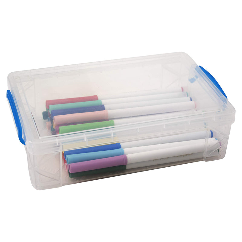 Advantus Super Stacker Storage Case, 2.6" x 5.5" x 9", Clear 2.6" x 5.5" x 9"
