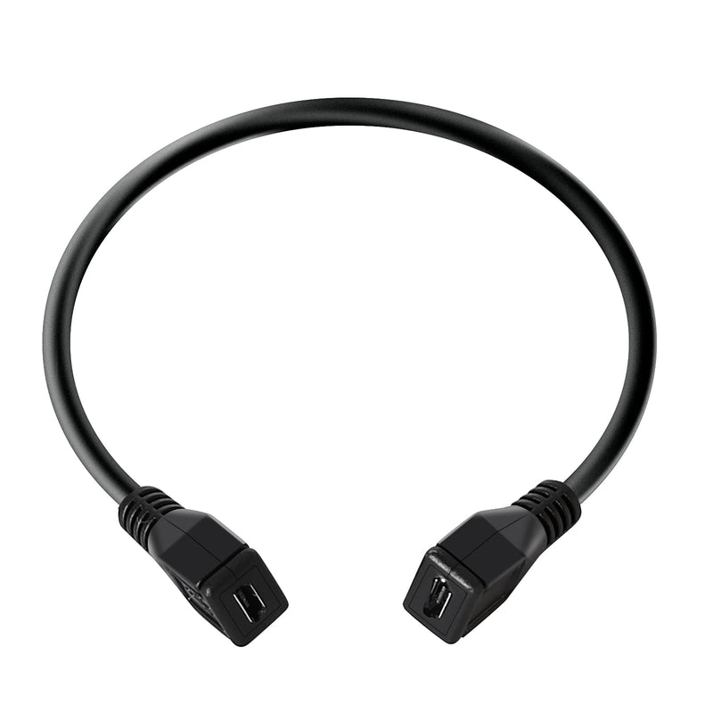 Inovat 25cm USB 2.0 Micro 5 Pin 5P Female to Female Socket Short Extension Adapter Cable