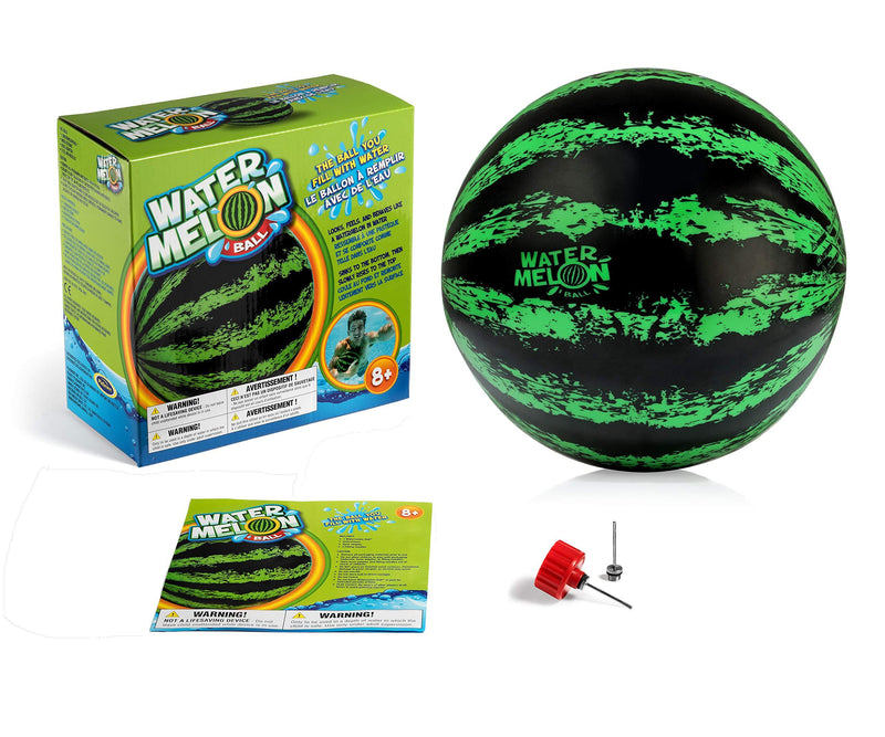 Watermelon Ball â€“ The Ultimate Swimming Pool Game | Pool Ball for Under Water Passing, Dribbling, Diving and Pool Games for Teens, Kids, or Adults | 9 in. Ball Fills with Water 9 Inches