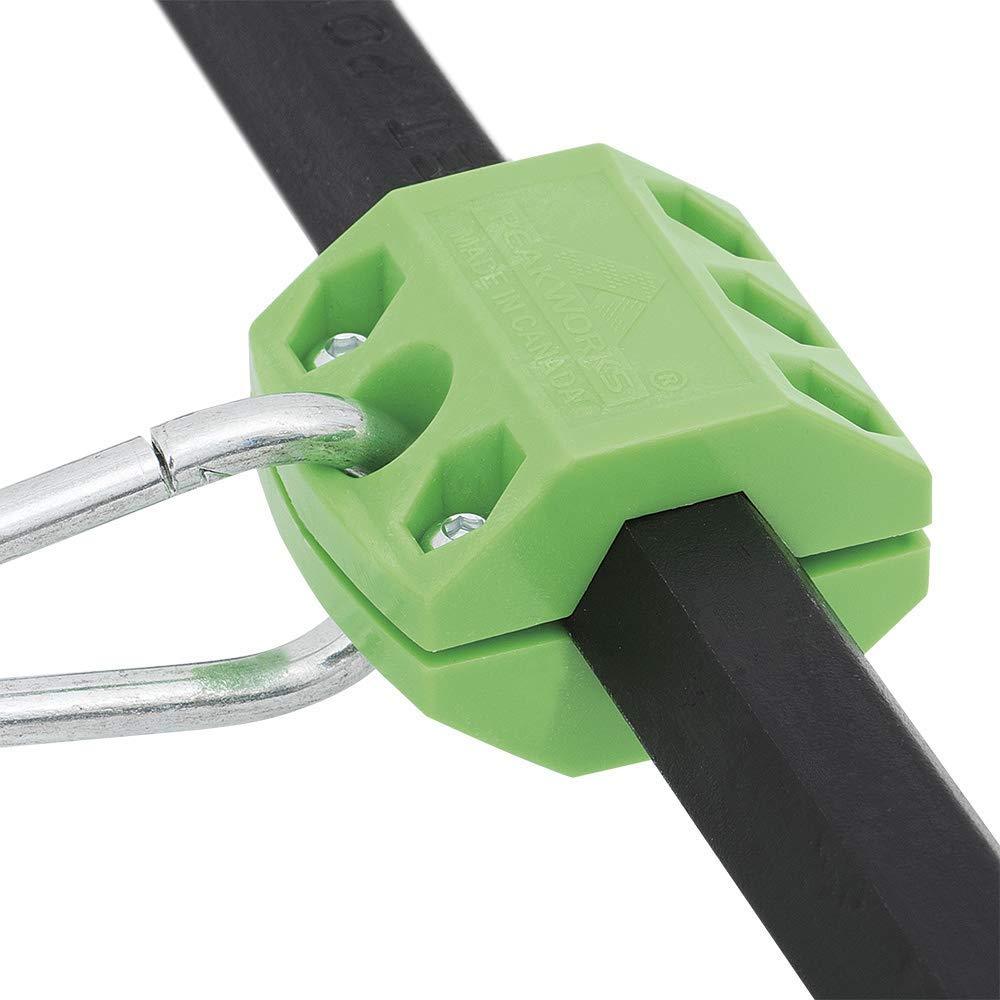 Peakworks Tool Tethering System, 1/2" x 3/4" Press Block, HDPE, Green, V8561701 Pack 1