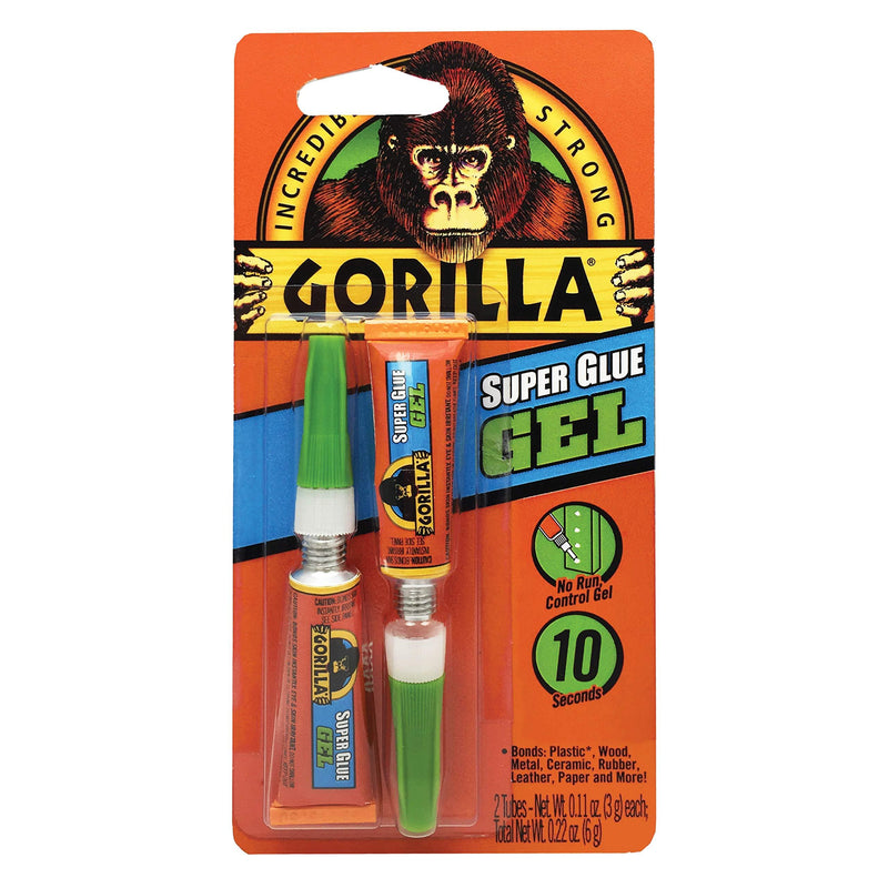 Gorilla 7820001 Super Glue Gel, 6 g, 1-Pack, Clear, 2 Ounce