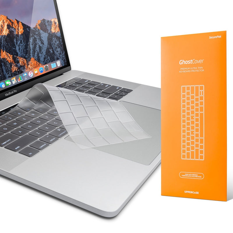 UPPERCASE GhostCover Premium Ultra Thin Keyboard Protector, Compatible with MacBook Pro with Touch Bar 13" and 15" (2016 2017 2018 2019, Apple Model Number A1706, A1707, A1989, A1990, A2159) Standard Packaging