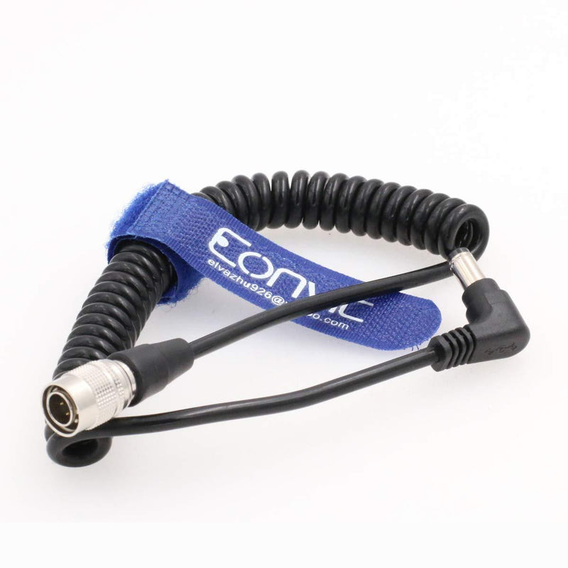 Eonvic DC Hirose 4pin Male Plug Power Coiled Cable for Sound Devices Zaxcomn Zoom F4 F8 Straight HR 4pin