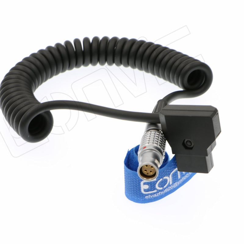 Eonvic D-Tap Male to 1B 6 pin Female Power Cord Power Cable for V Mount Anton Mount Battery Red Scarlet & Epic Camera 6pin coiled cable