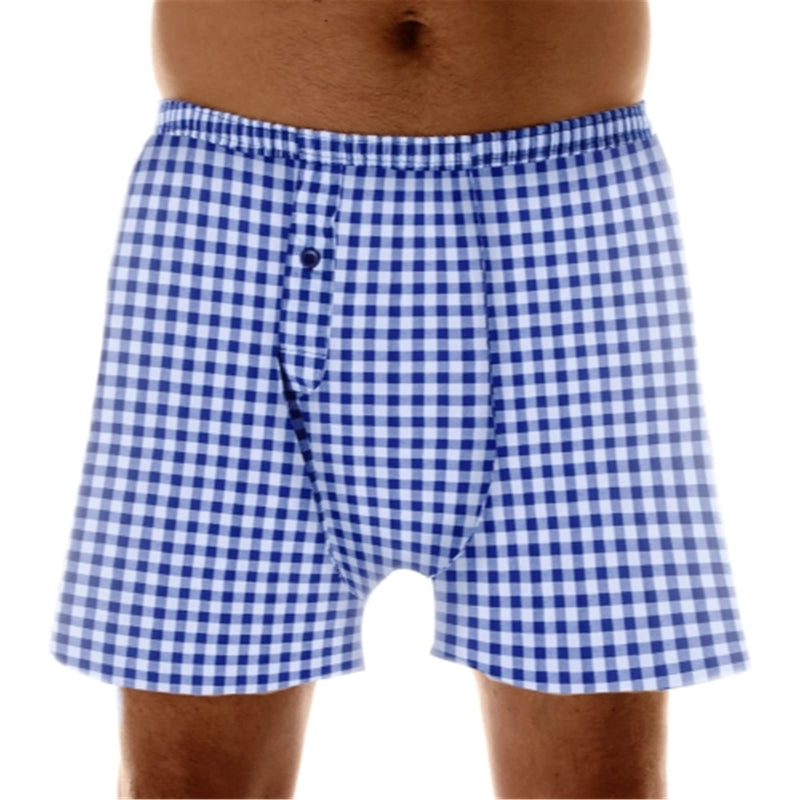 1-Pack Men's Navy Check Regular Absorbency Incontinence 2-in-1 Boxers Large (Waist 38-40) Large (1 Count) Navy Gingham