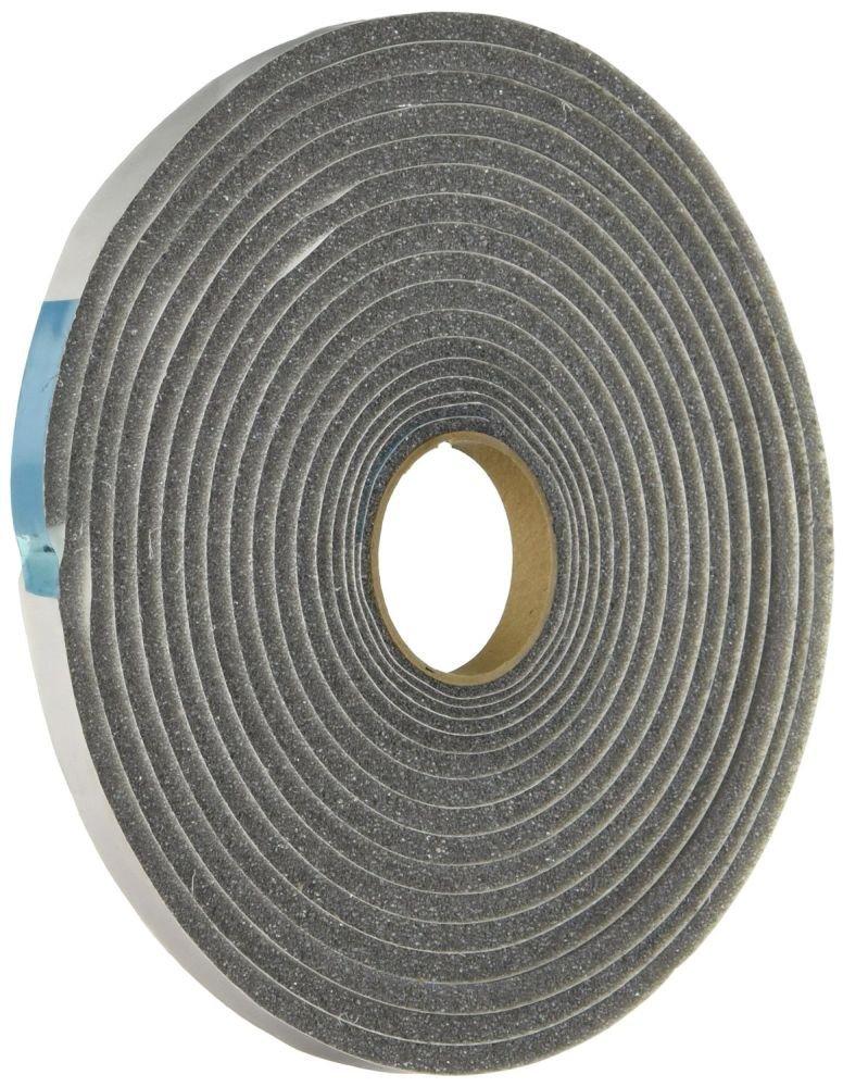 MD 02055 3/16-Inch X 3/8-Inch X 17-Feet Low Density Foam Tape Open Cell, Gray by MD