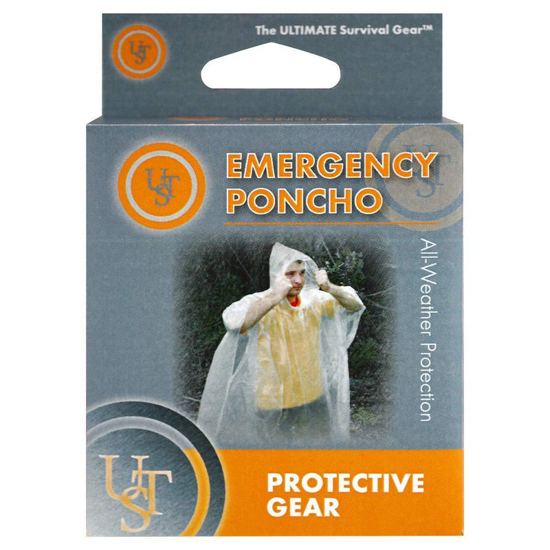 Ultimate Survival Technologies Emergency Poncho Clear Ultralight Jacket (4-Pack)
