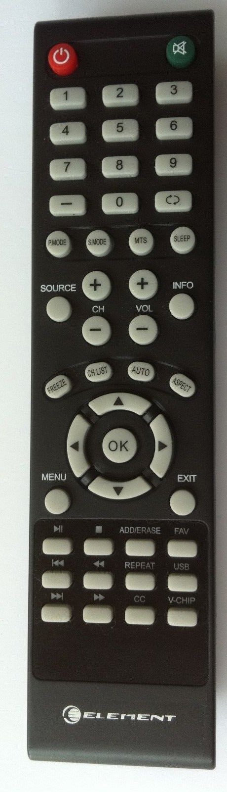 New Element TV Remote for ELCFT262 ELDFW322 ELCFW326 ELDFT404 ELDFQ501J ELEFQ391J ELEFQ402 ELGFW601 ELEFT195 ELEFJ243 ELEFT281 ELEFW325 ELEFT326 ELEFS321 ELEFT406 ELEFC461 ELEFT502 ELEFW705 ELDFC551J