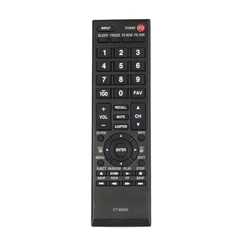 CT-90325 Replace Remote Fit for Toshiba TV 50L1400U 22AV600U 19AV600U 32E200U 37E200U 40E200UL 32DTL 32C10 32C10U 32C100 32C100U 32C100UL 32C100U2 32C100UM 32C110U 22Sl400 22Sl400U