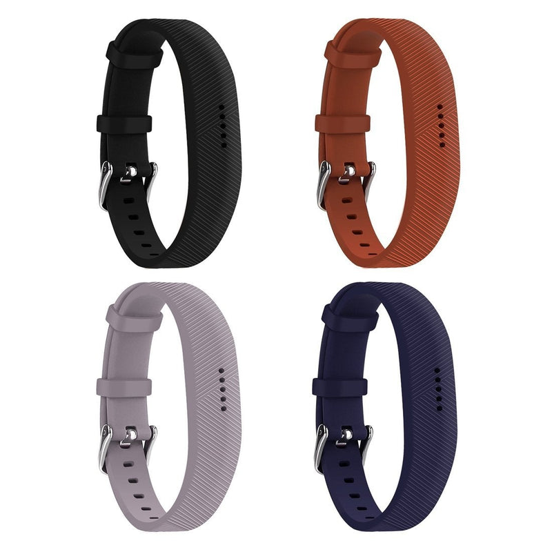 Huadea Compatible Replacment for Fitbit Flex 2,with Watch Buckle Comfortable Soft Silicone Wristband (4 Pack)