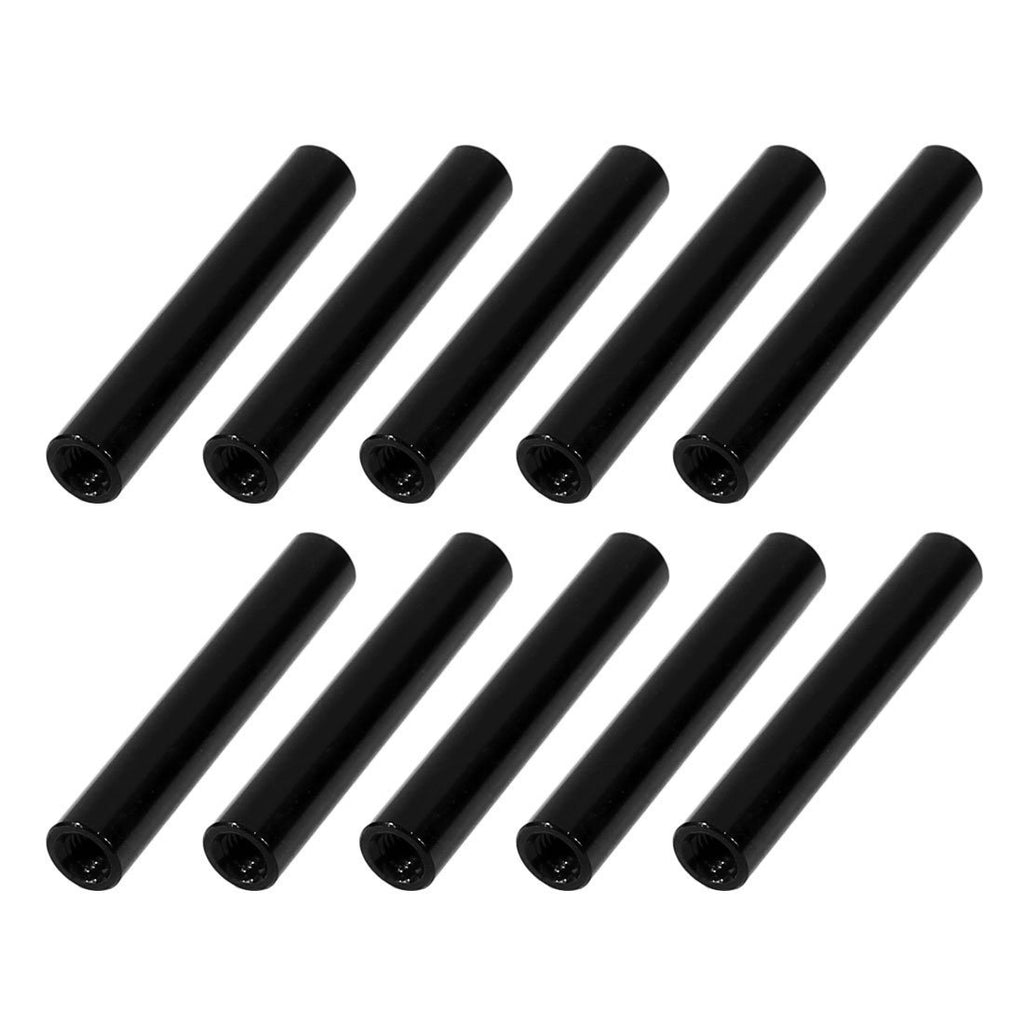 uxcell 10Pcs M3 x 30mm Round Aluminum Column Alloy Standoff Spacer Stud Fastener for Quadcopter Black