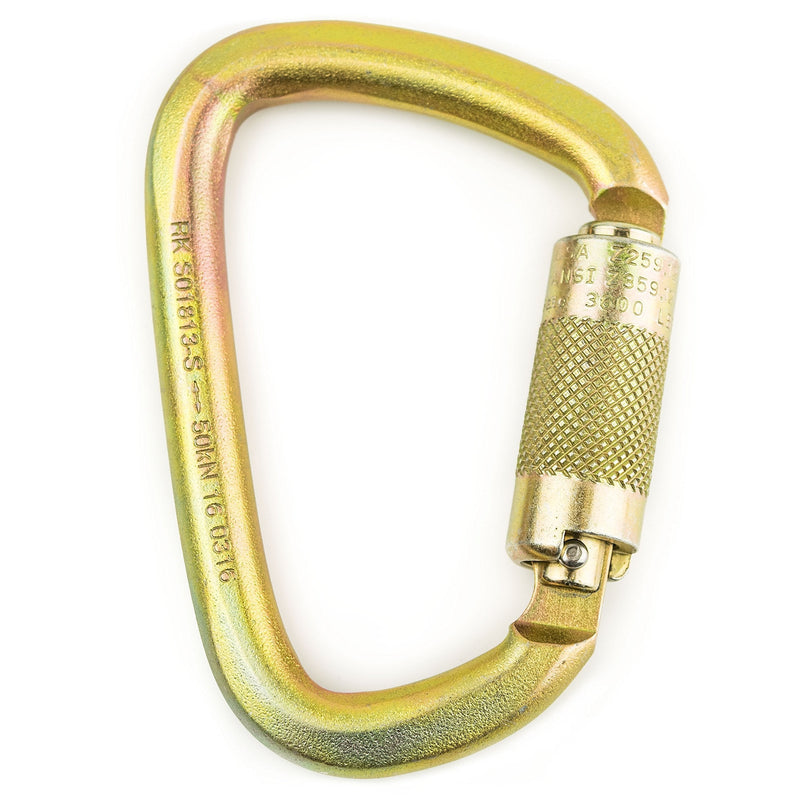 Spidergard S01813-S Steel Carabiner 50kn (11,200 lb) Rated, Twist Auto Lock, ANSI Certified Qty: 1