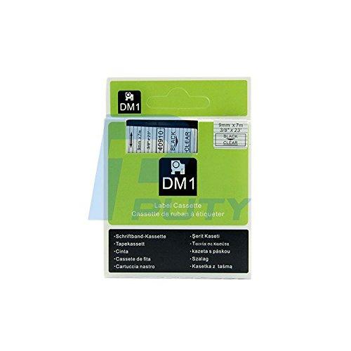 IDIK Compatible D1 40910 Black on Clear 9mm 7m Label Manager Label Tape Writer