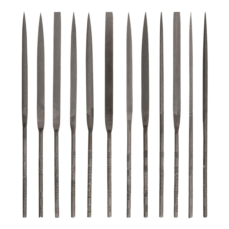 Mercer Industries GNSI62-12-Piece Swiss Pattern Needle File Set, Medium Cut, 6-1/4" 6-1/4"