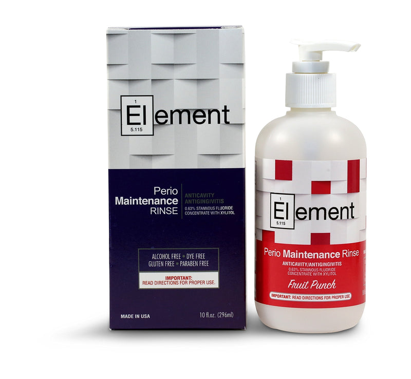 Stannous Fluoride Mouthwash - 10 Fl. Oz. 0.63% Antimicrobial Perio Rinse - Alcohol Free, Dye Free, Paraben Free - Refreshing Fruit Punch Flavor