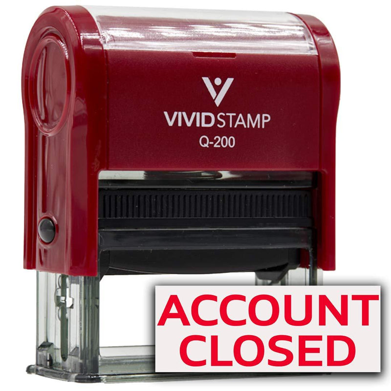 Account Closed Self Inking Rubber Stamp (Red Ink) - Medium