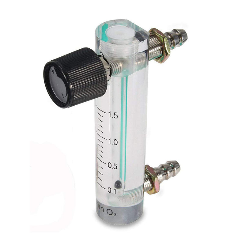 JIAWANSHUN Oxygen Air Flow Meter 0.1-1.5LPM / Gas Flowmeter with Copper Connector for Oxygen Air Gas Conectrator