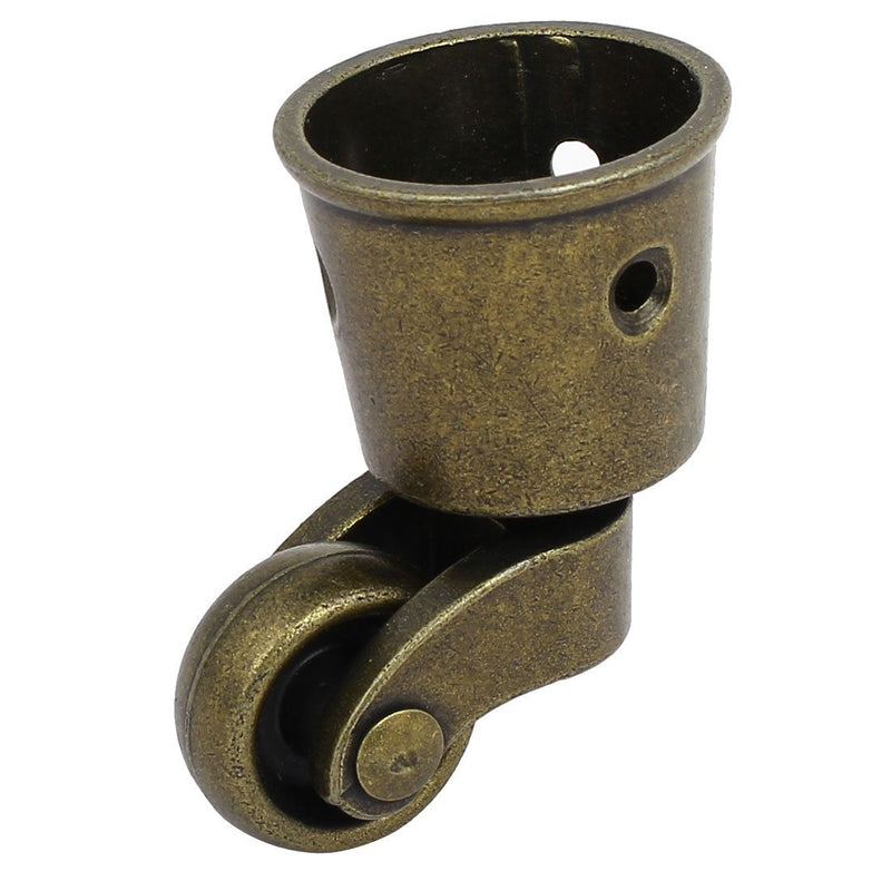 uxcell 1-Inch Wheel Dia Swivel Round Cup Caster Bronze Tone for Chair Table