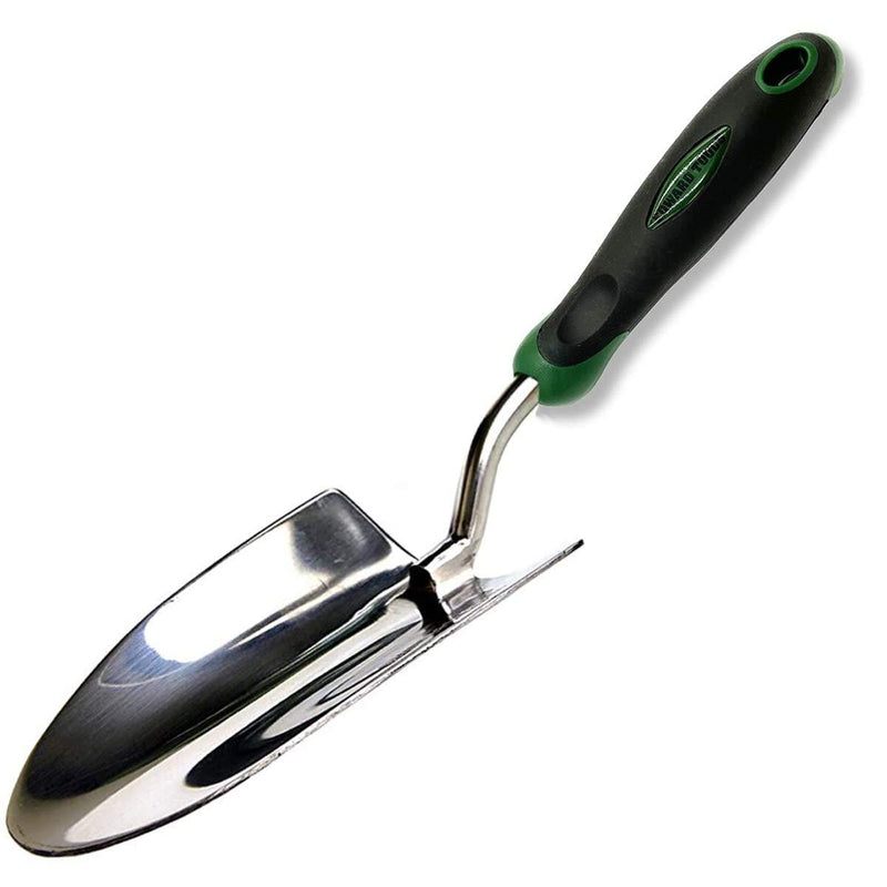 Edward Tools Bend-Proof Garden Trowel - Heavy Duty Polished Stainless Steel - Rust Resistant Oversized Garden Hand Shovel for Quicker Work - Digs Through Rocky / Heavy soils - Comfort Grip (1) 1