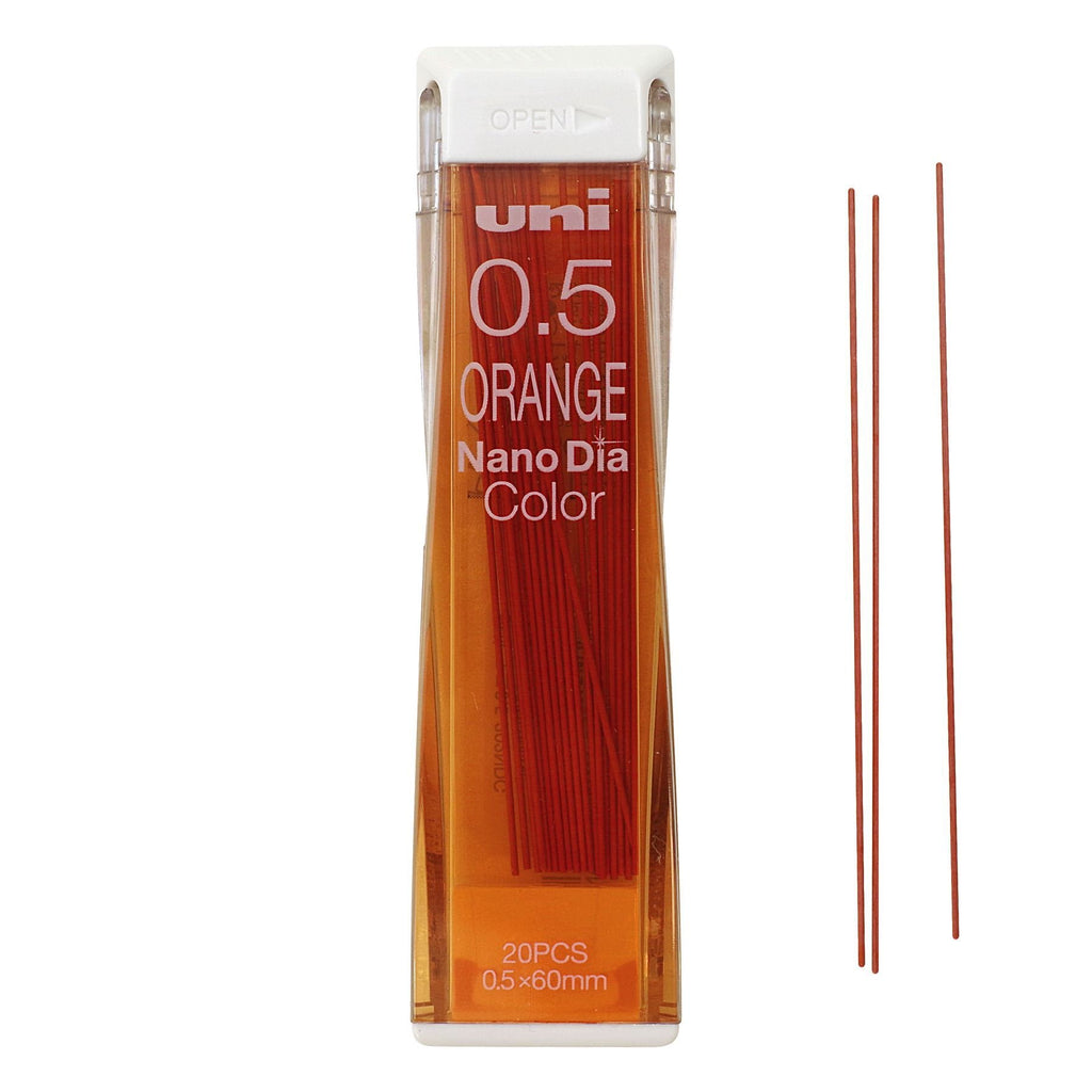 Uni Color Mechanical Pencil 0.5mm Lead, Nanodia, Orange, 0.5mm Lead