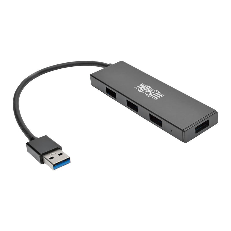 Tripp Lite 4-Port Portable Slim USB 3.0 Super speed Hub with Built In Cable (U360-004-SLIM) 4-Port Slim Hub