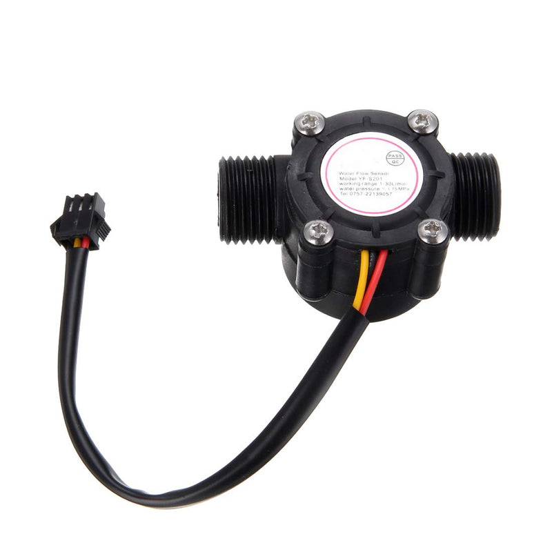 HiLetgo G1/2" Water Flow Hall Sensor Switch 1-30L/min 1.75MPa Flow Meter Flowmeter Counter Water Flow Sensor