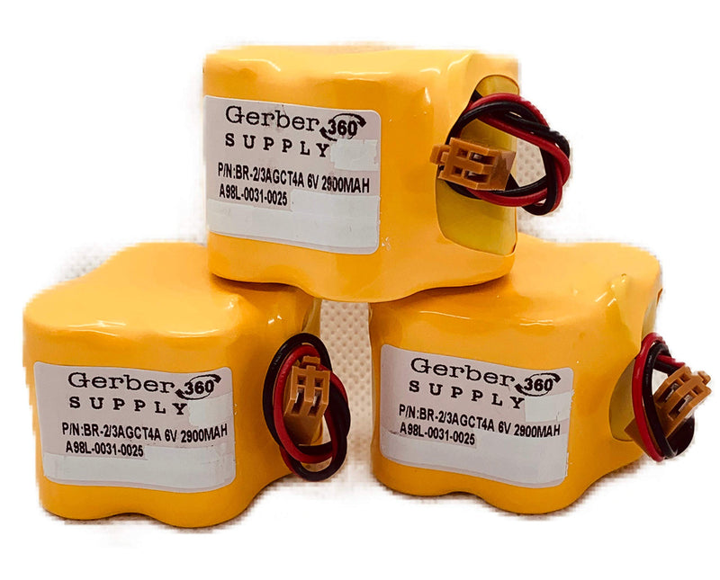 (3-Pack) BR-2/3AGCT4A 6V Battery Replaces Panasonic/Fanuc A98L-0031-0025
