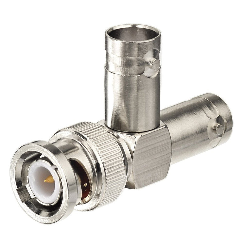 Eightwood 2pcs BNC Tee Adapter BNC Male to Dual BNC Female Jack Video Splitter Connector female-male-female