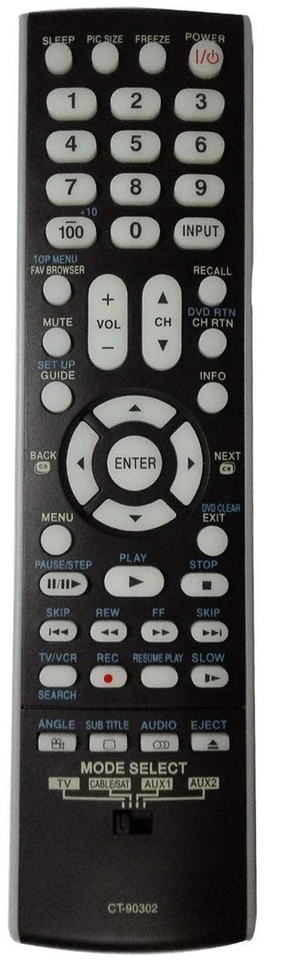 Smartby Replaced New Toshiba LCD HDTV Remote Control CT-90302 CT90302 subs CT-90275 CT90275