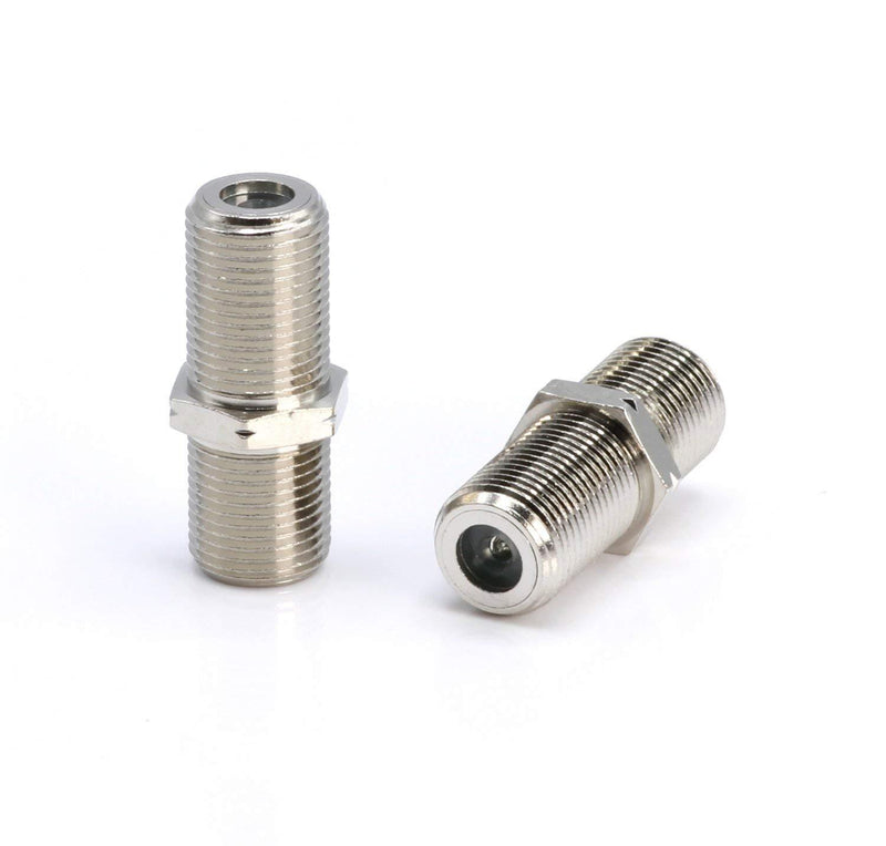 Cable Extension Coupler | 4 Pack | Connects Two Coaxial Video Cables, for Coax F81 (Female to Female) 3GHz Satellite, Cable TV, and Cable Internet Rated Silver