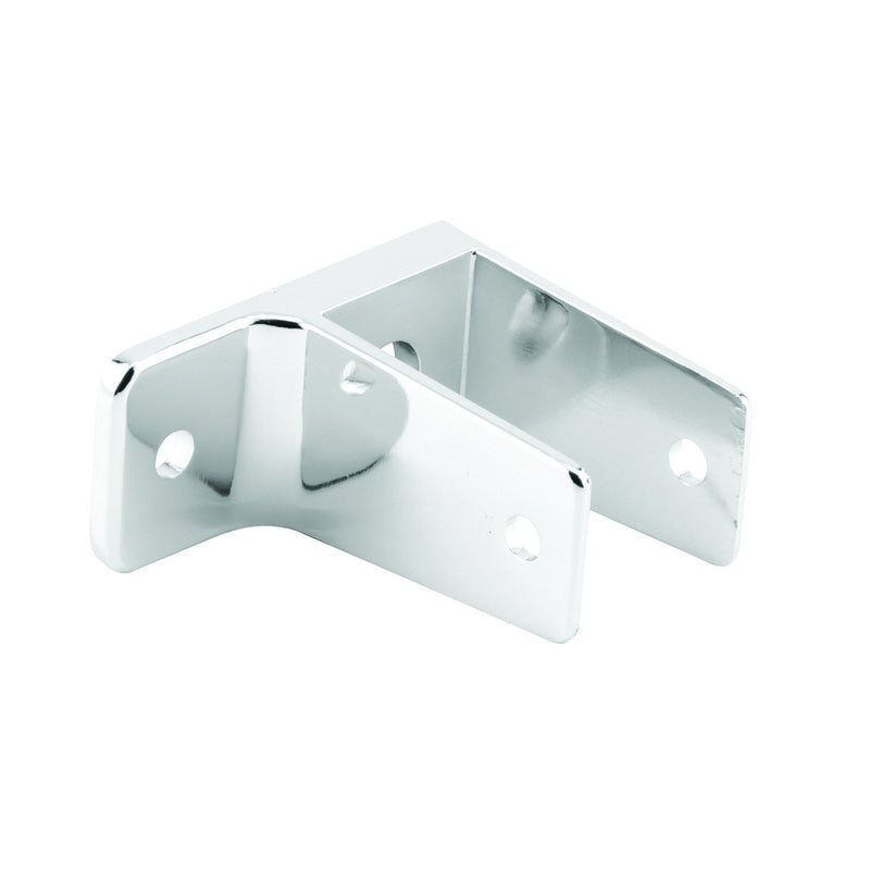 Sentry Supply 656-6395-T T One Ear Wall Bracket, for 1-1/4 in. Panels, Zinc Alloy (Cast Zamak), Chrome Plated Finish, T-27 Torx Fasteners, Qty: 1