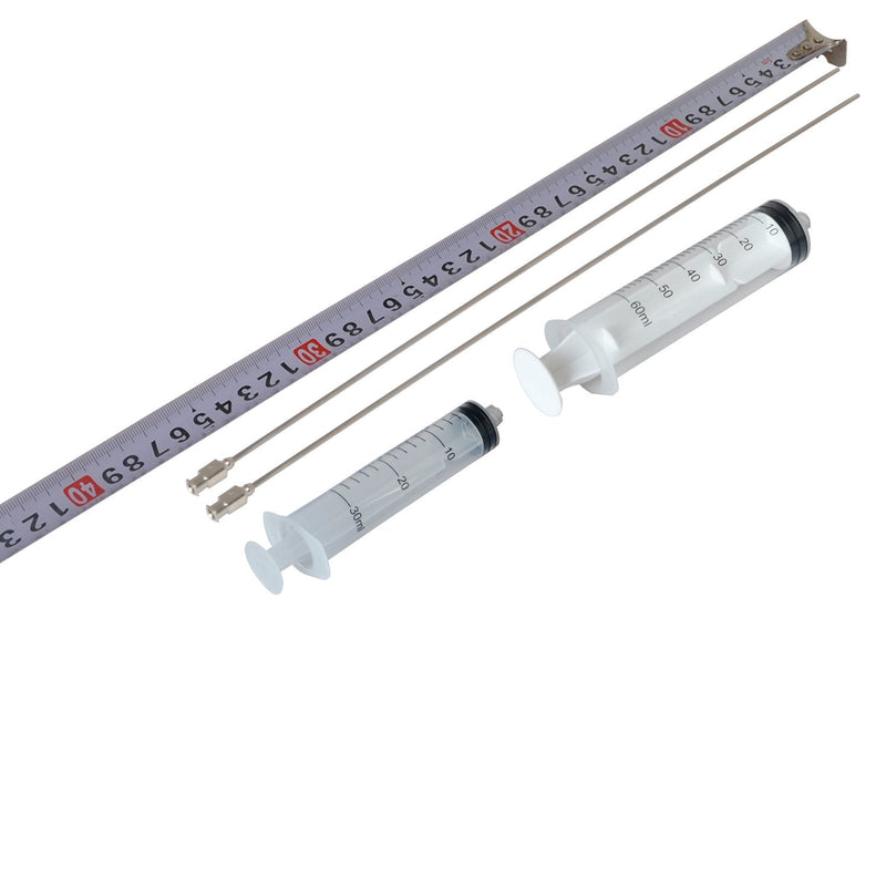 GRIVER Super Long Industrial Syringes with 14 Gauge 13.5 Inch Luer Lock Needle Tip,Ideal for Aquarium Planting,Dispensing and Industrial Fluid Sampling (2, Needle Length of 13.5-Inch)