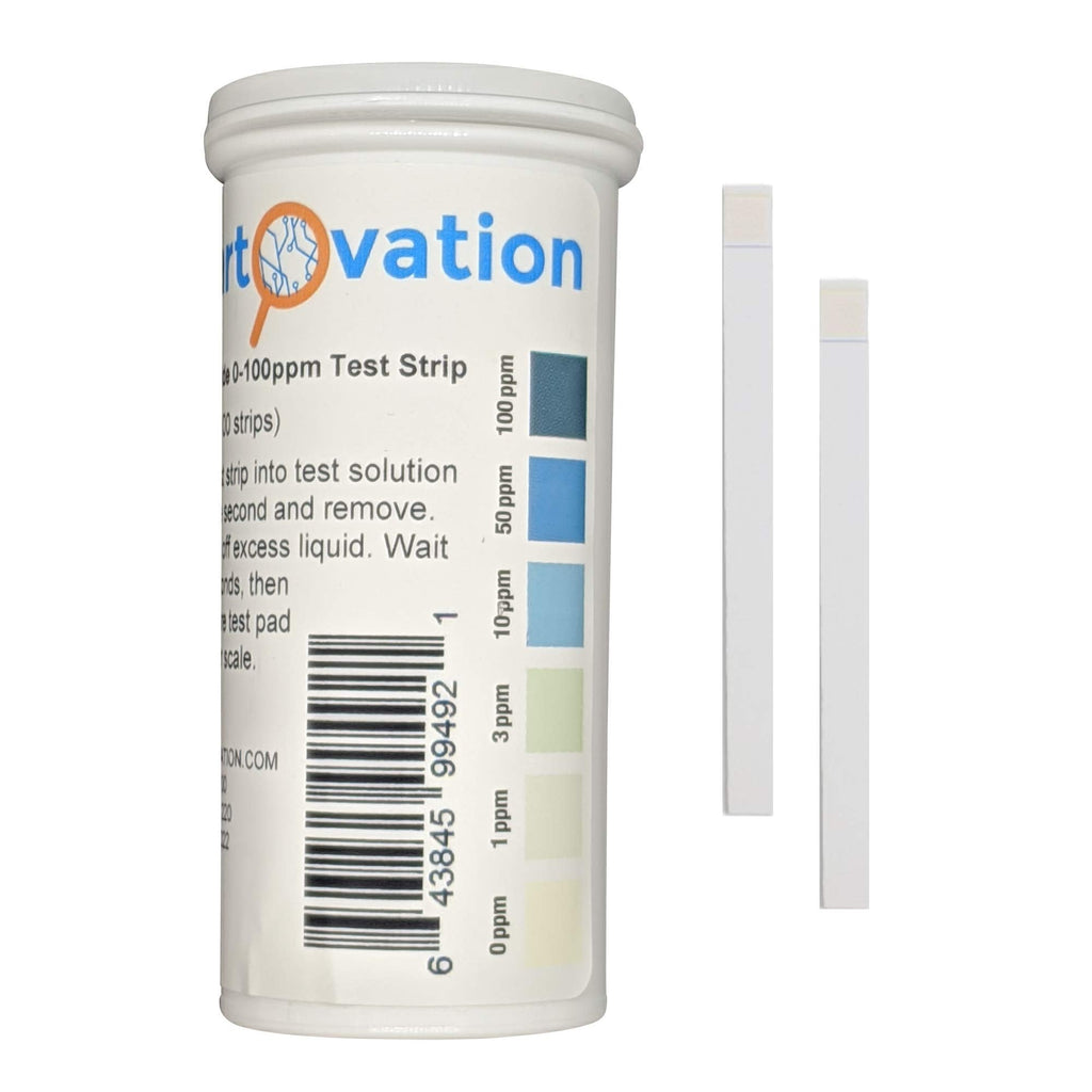 Hydrogen Peroxide H2O2 Test Strips, Low Level, 0-100 ppm (100) 100