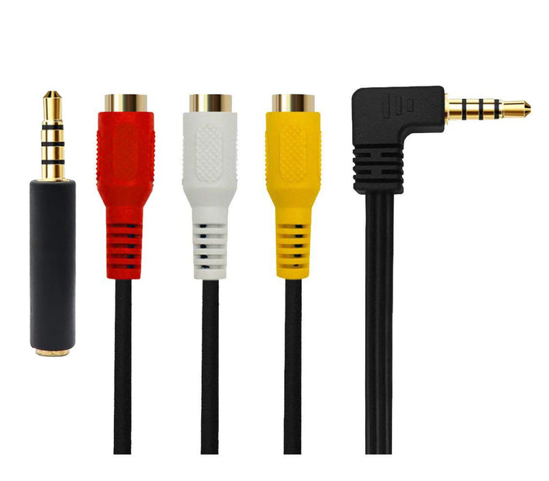 3.5 mm to RCA AV Camcorder Video Cable,3.5mm Male to 3RCA Female Plug Stereo Audio Video AUX Cable for Smartphones,MP3, Tablets,Speakers,Home Theater (3.5 Male to 3RCA Female 0.15m)â€¦ 3.5 Male to 3RCA Female 0.15m