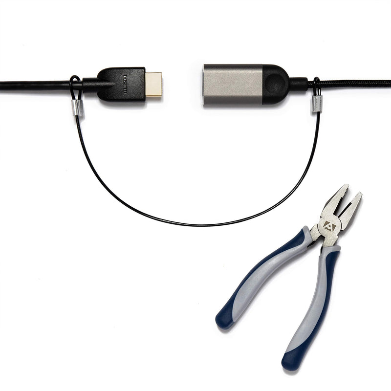 TetherTies Heavy Duty Cable Tethers 10 Pack Black | Pre-Assembled, Tamper-Resistant Cable Tethers | Secure Your Computers, Adapters & Dongles | Easy Installation | Free Crimping Tool 10 Pack-Heavy-Duty