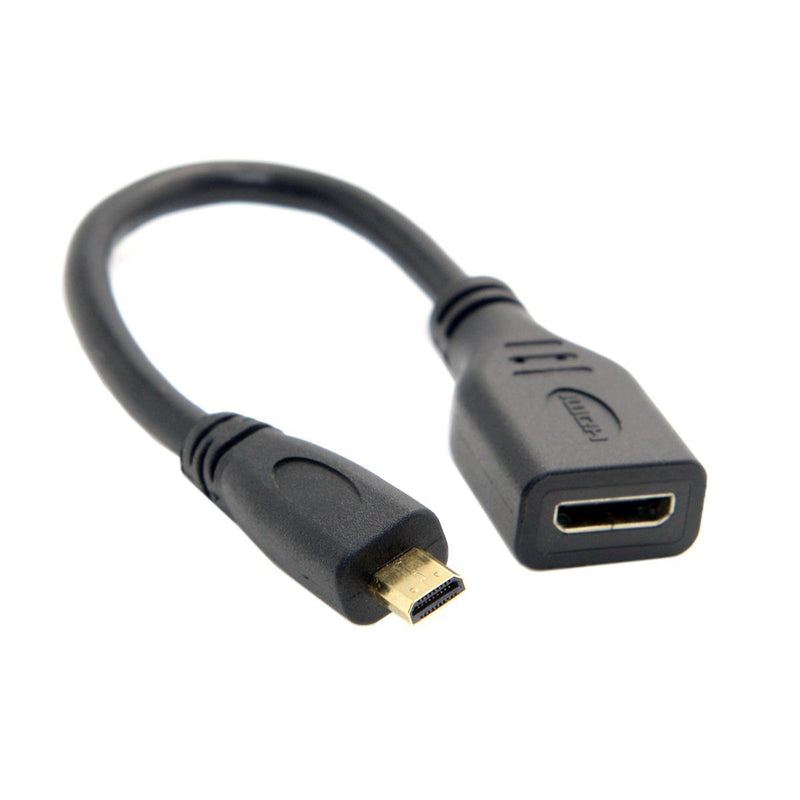 CY Micro HDMI 1.4 Male Type D to Mini HDMI 1.4 Female Type C Extension Cable for Laptop PC HDTV 10cm