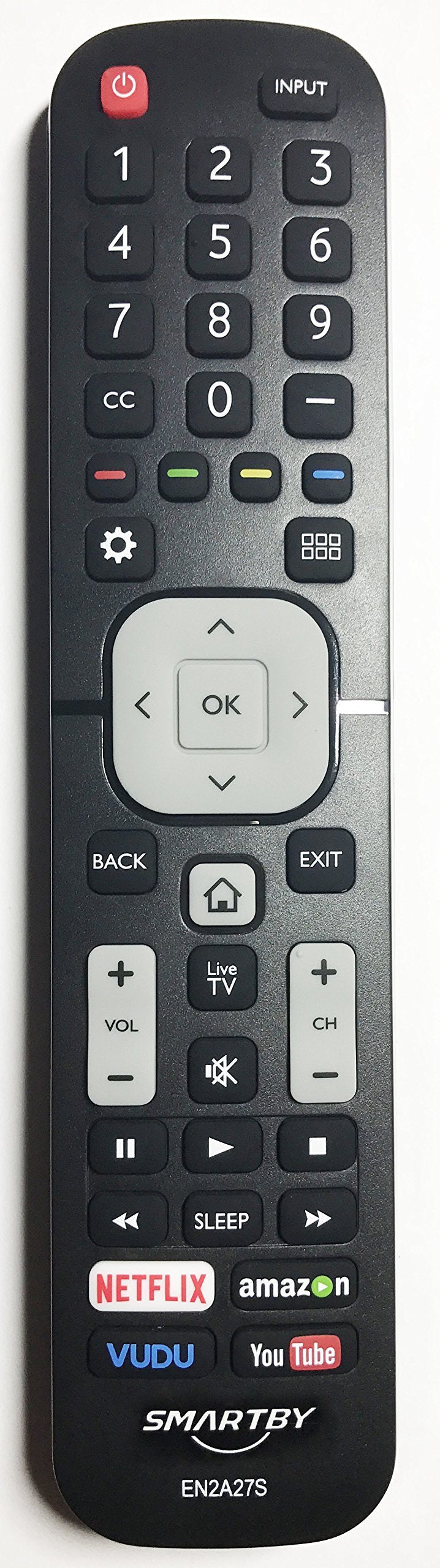 Smartby EN2A27S TV Remote Control for Sharp 4K Ultra LED Smart HDTV 55H6B, 50H7GB, 50H6B, N6200U,