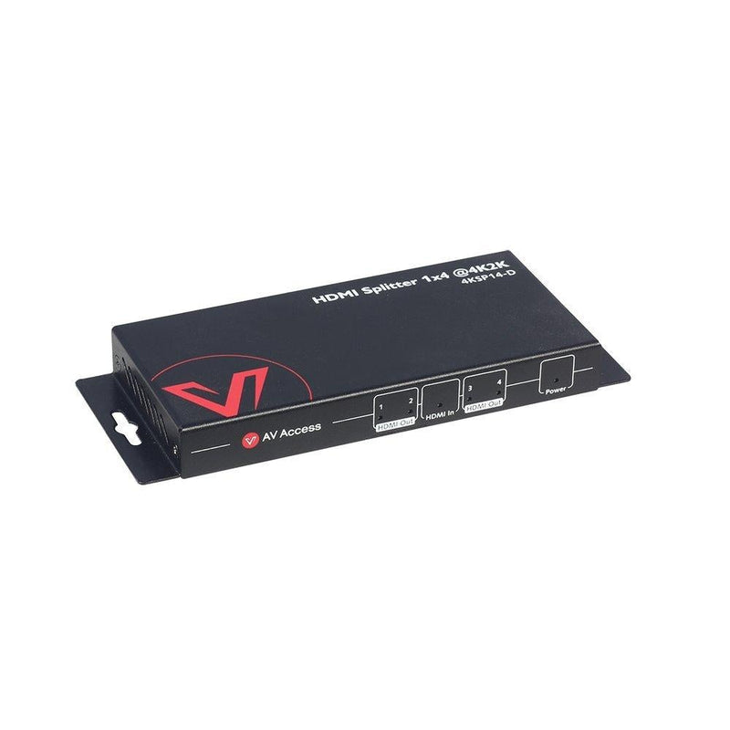 HDMI Splitter 1 in 4 Out 4K 1080p 3D, PCM7.1, Dolby TrueHD, DTS-HD Master Audio, Auto EDID, Threaded Power Supply, with Built-in ESD Protection (One Input Four Outputï¼‰ 1 in 4 Out 4K@30hz