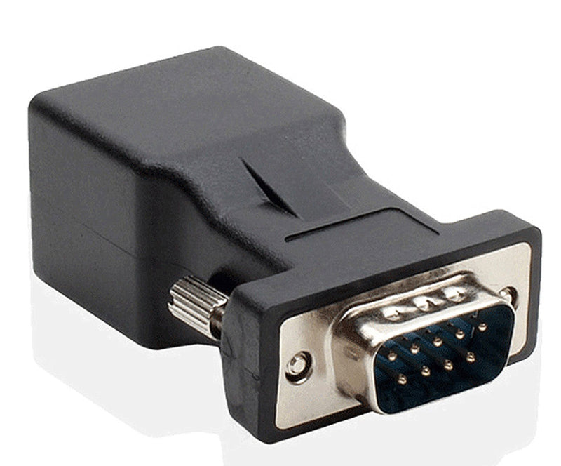LM YN DB9 RS232 Male Port to RJ45 Female Connector Card DB9 Serial Port Extender to LAN CAT5 CAT6 RJ45 Network Ethernet Cable Adapter